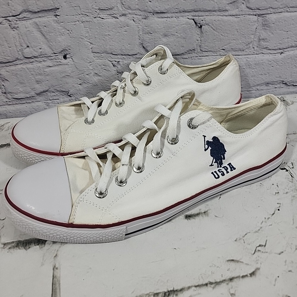 US Polo Assn Low-Top Classic Canvas Tennis Shoes Mens Sz 13 W